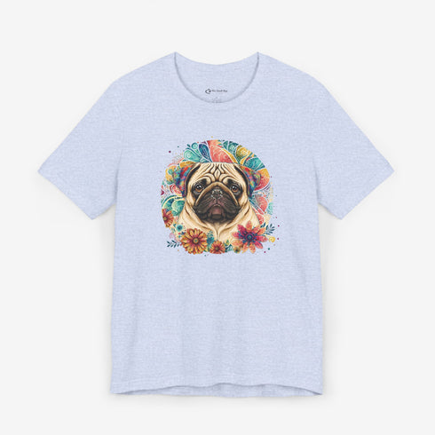 Pug Lover T-Shirt -  Pug Mandala Shirt for Women